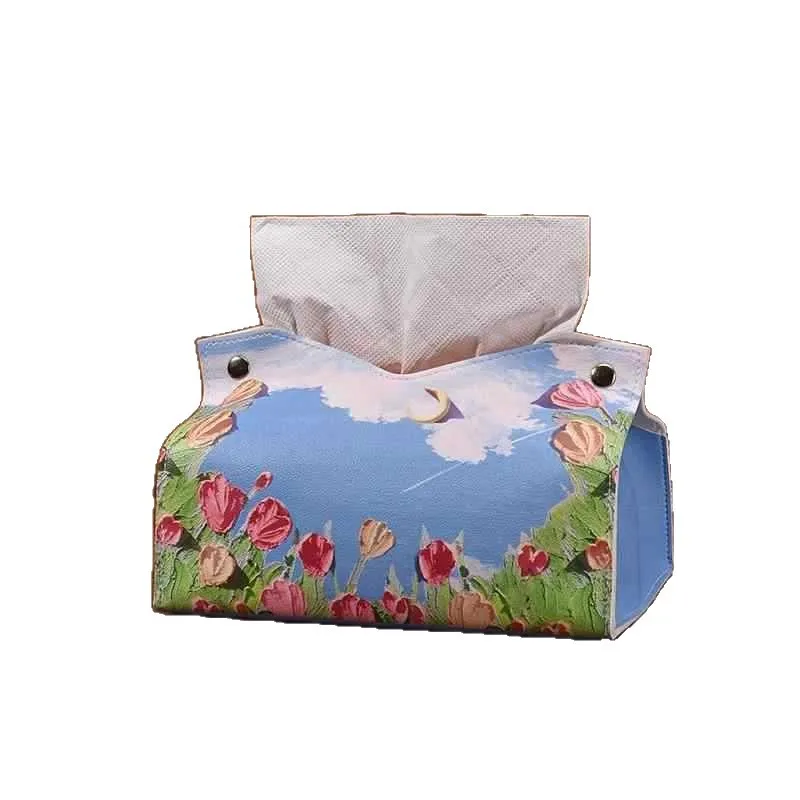 Tissue Box Living Room Kitchen Bedroom Household Pumping Paper Box Creative High-end Tissue Bag High-end Tissue Storage Box