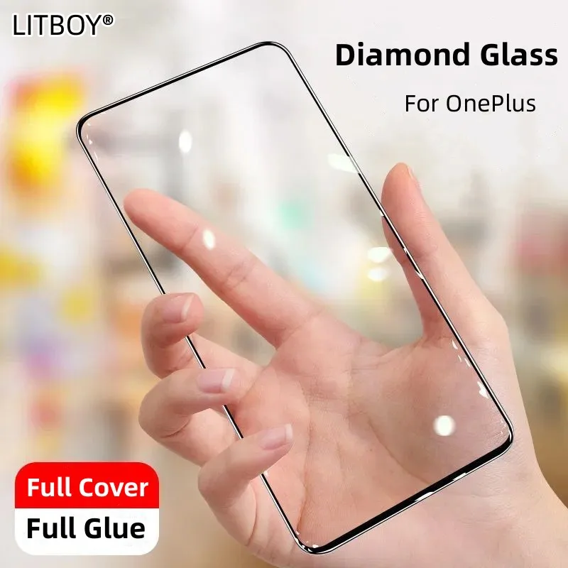 

6D Tempered Glass For OnePlus Nord 2 N100 N10 N200 CE 2 Lite Screen Protector OnePlus 8T 9R 10R Full Cover Glass For OnePlus 10T