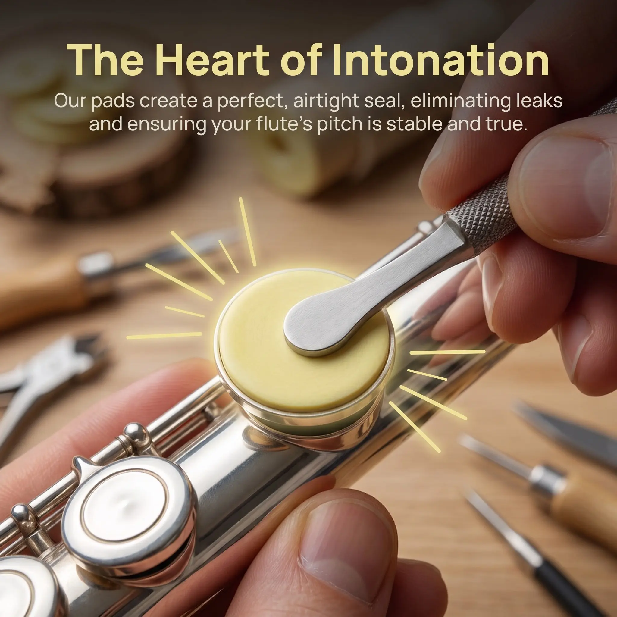Flute Pads Replacement Set Tight Seal Open Hole Flute Repair Part Woodwind Accessories Maintenance Tool