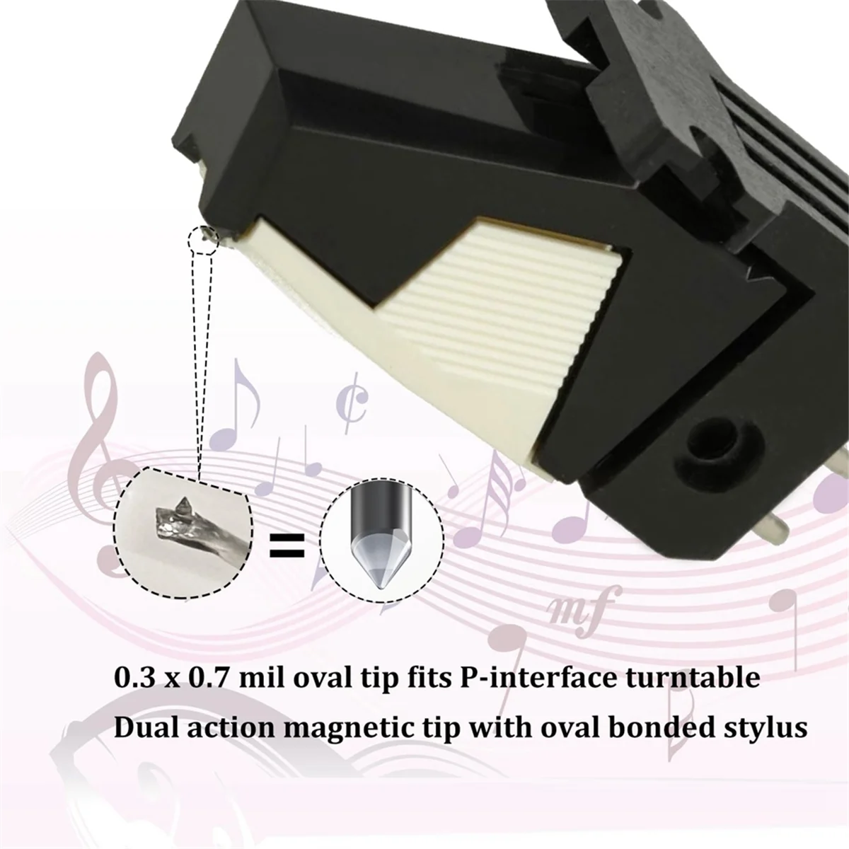 HOT ATN85EP Replacement Stylus for AT85EP Compatible for Audio-Technica ATN85EP Elliptical Turntable Stylus for AT301EP