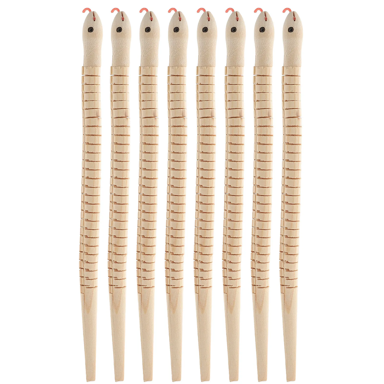 

8Pcs Lifelike Jointed Wooden Snake Props Flexible Halloween Decoration for Haunted House Horror Party Stage Prank Scare Desk