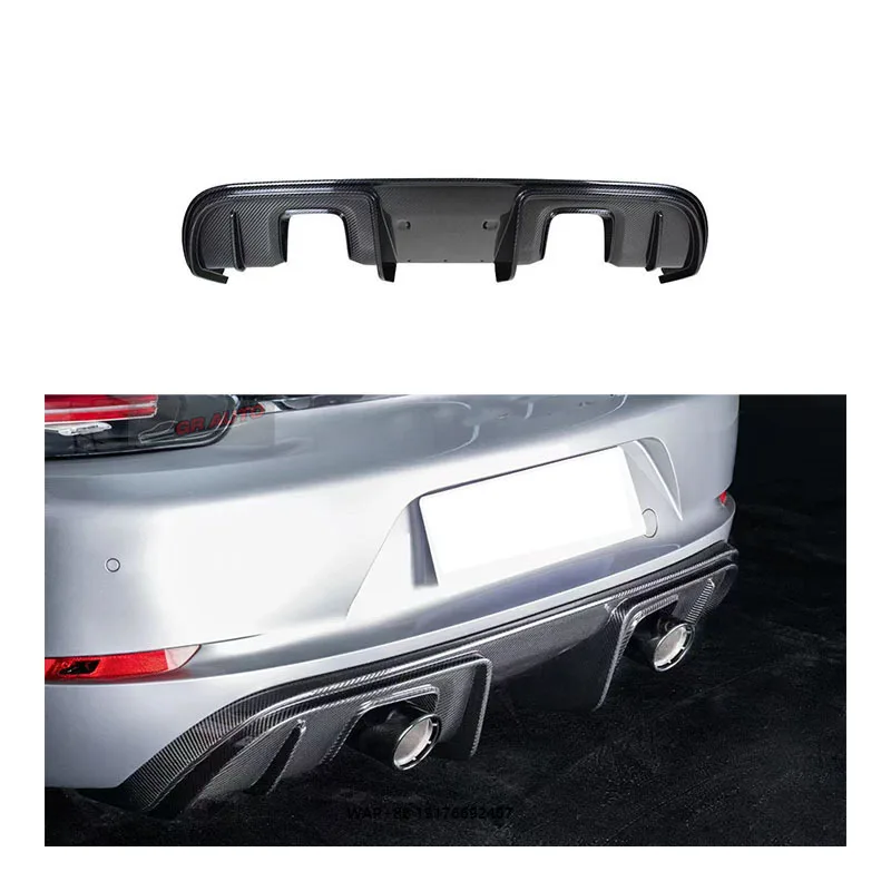 

For 718 982 Cayman Boxster 2016 Carbon Fiber Bumper Rear Lip Exhaust Bolt-On New Universal Fitment 1 Year Warranty