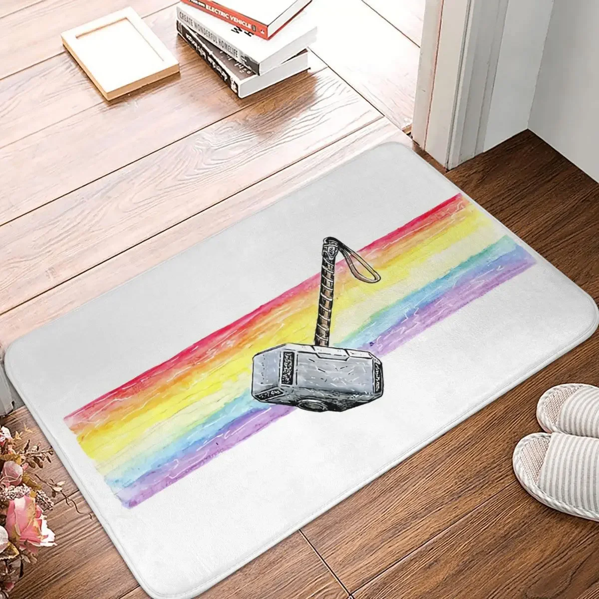 Viking Valhalla Non-slip Doormat Thor's Hammer Carpet Bath Bedroom Mat Prayer Home Decor