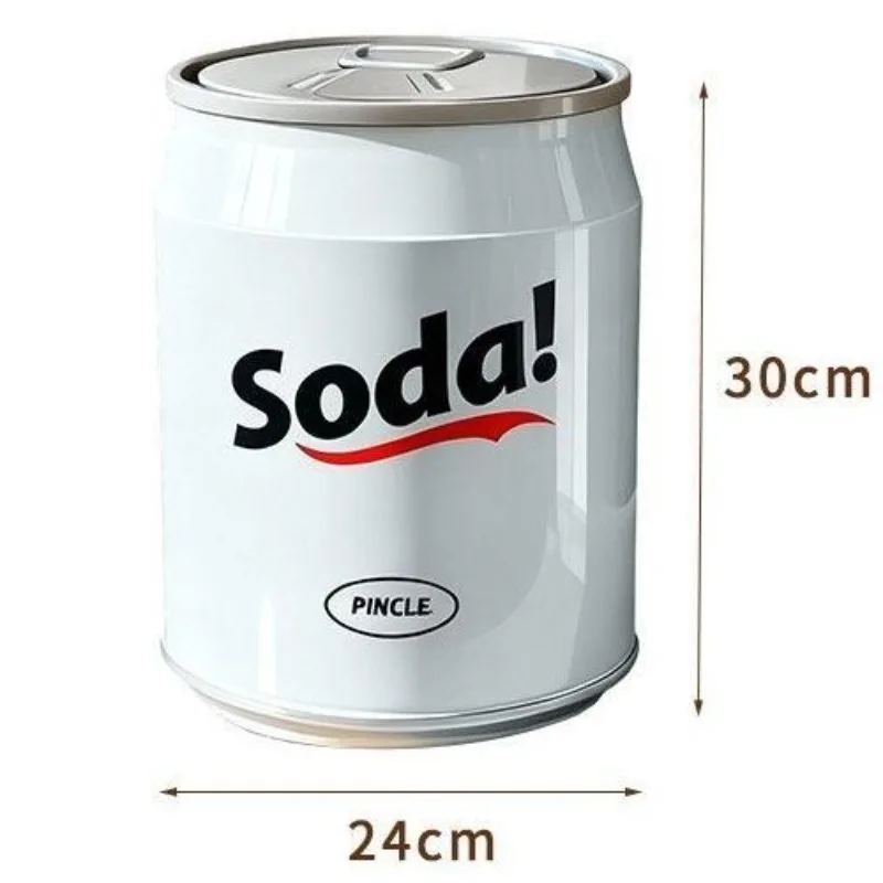 Coke Can Dustbin Plastic Trash Cans Luxury Kitchen Litter Bins Large Living Room Bathroom Trash Bin with Wheels Home Cleaning view 5