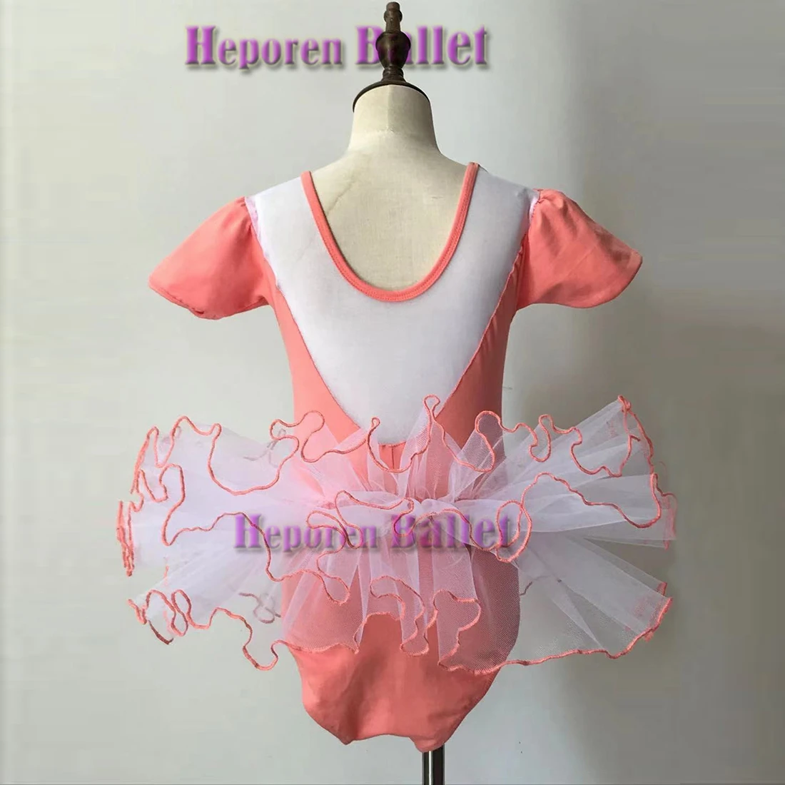 Spring And Summer Children's Short-sleeved Gauze Tutu Ballet Dance Princess Dress With Cbreathable And Sweat-absorbing  Fabric