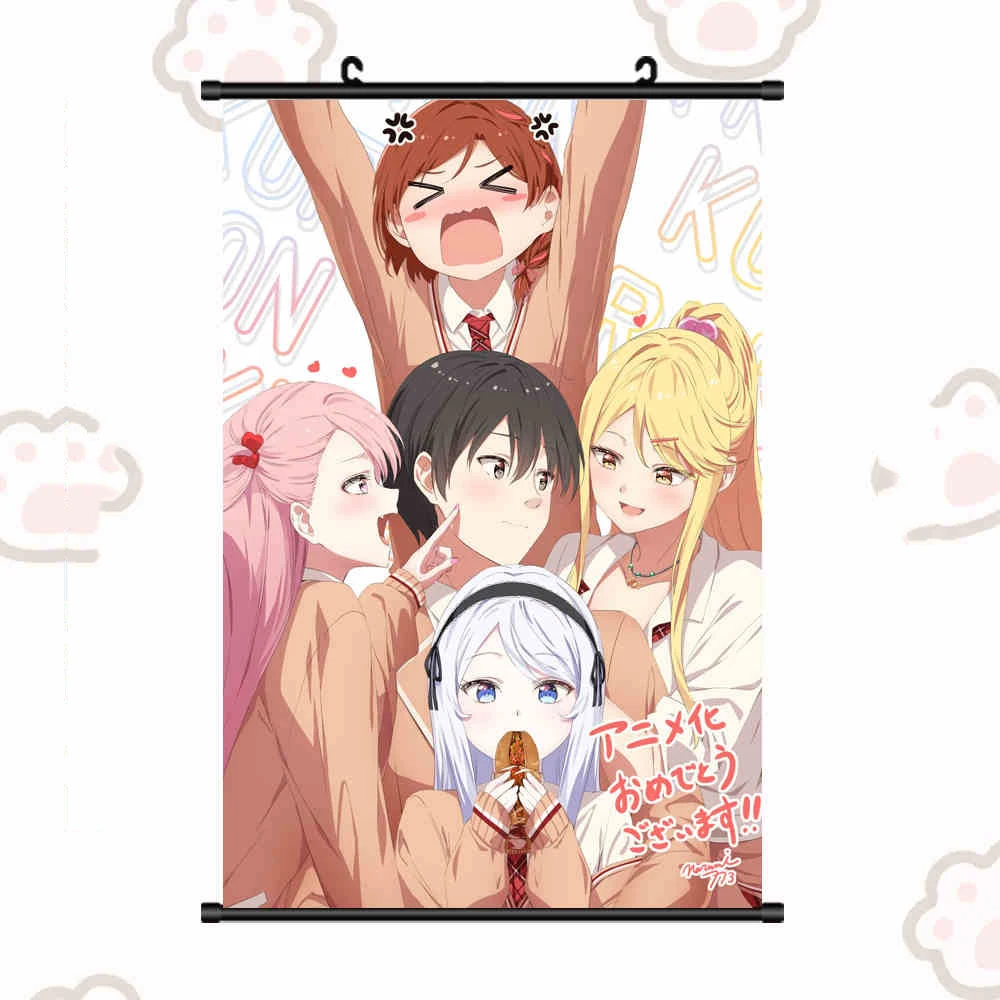 Anime j'ai marié à la fille je déteste la plus en classe affiche Sakuraimori Akane Cosplay défilement Mural tenture murale affiche Art décor