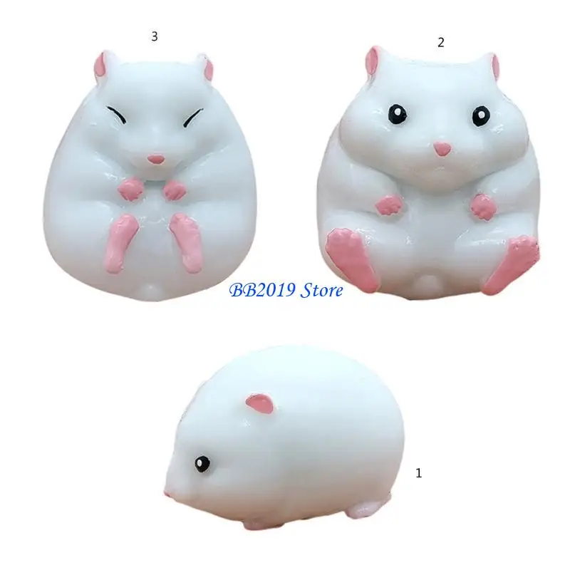 Q0KB Hand Proupable Axiété Toy Hamster Soft Animal Figure Child Goodie Bag Bags