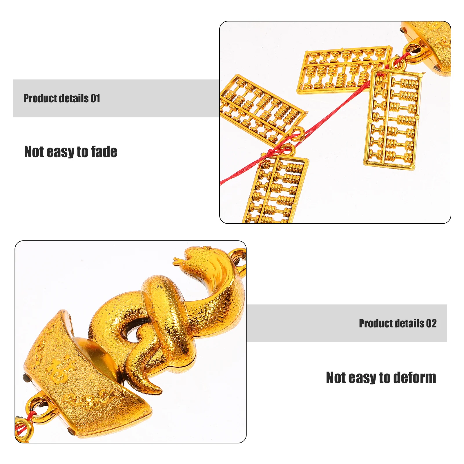 4 قطعة Yuanbao ثعبان ديكور معلق السنة الصينية الجديدة قلادة النمط التقليدي مهرجان زخرفة للمنزل مكتب مول نافذة السيارة #6