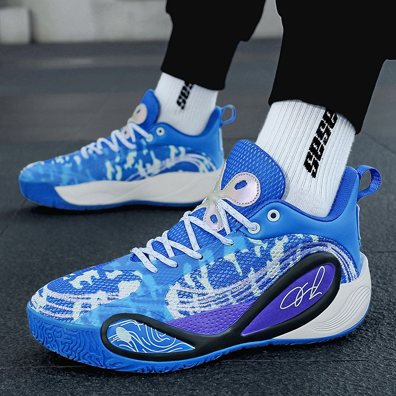 

Men's Basketball Shoes Breathable Cushioning Non-Slip Wearable Runing Sport Shoe Gym Training Athletic Walking Sneaker for Women