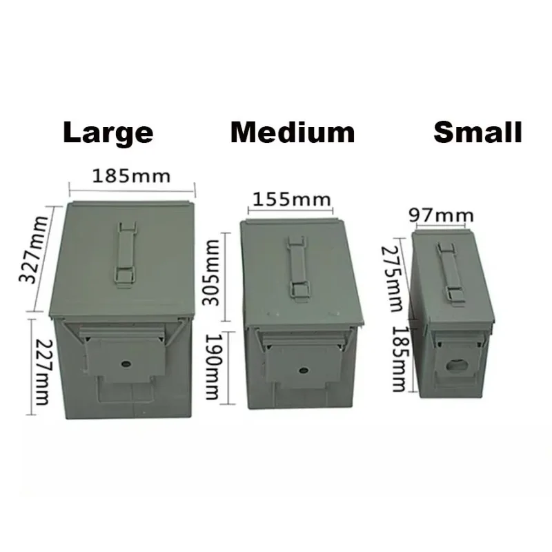 Fire Water Shock Proof Carbon Steel Storage Box With Lock For Emergency Food Supply And Survival Kit