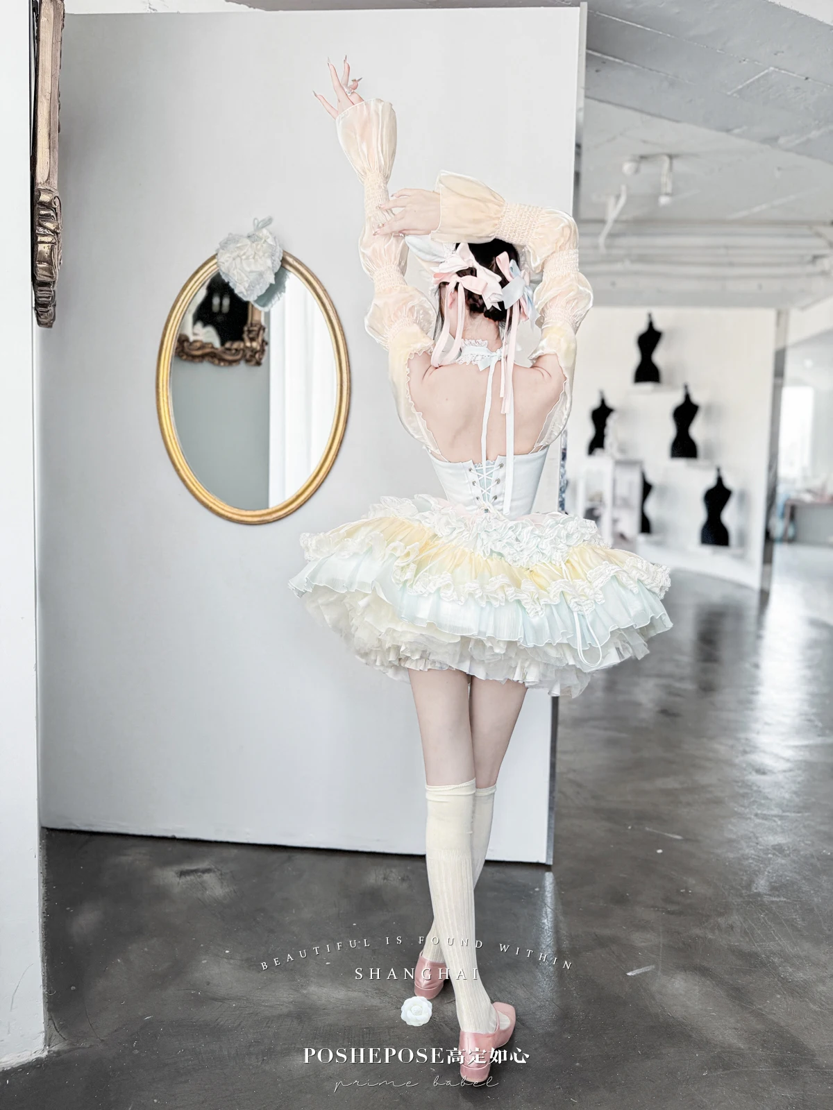 Süßes Lolita-Prinzessinnenkleid 2025, Herbst-Damen-Röhrenoberteil, Satinschleife, schmaler Pettiskirt, kurzes Mini-Partykleid, Ballett-Stil-Kleider