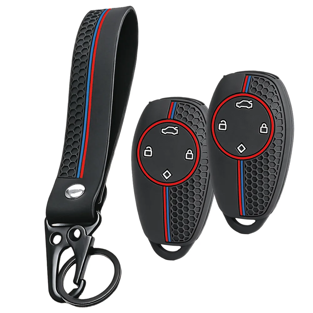 For Leapmotor T03 C01 C10 C11 C07 S01 B10 Silicone Remote Shell With Long Wrist Strap And Swivel Clip
