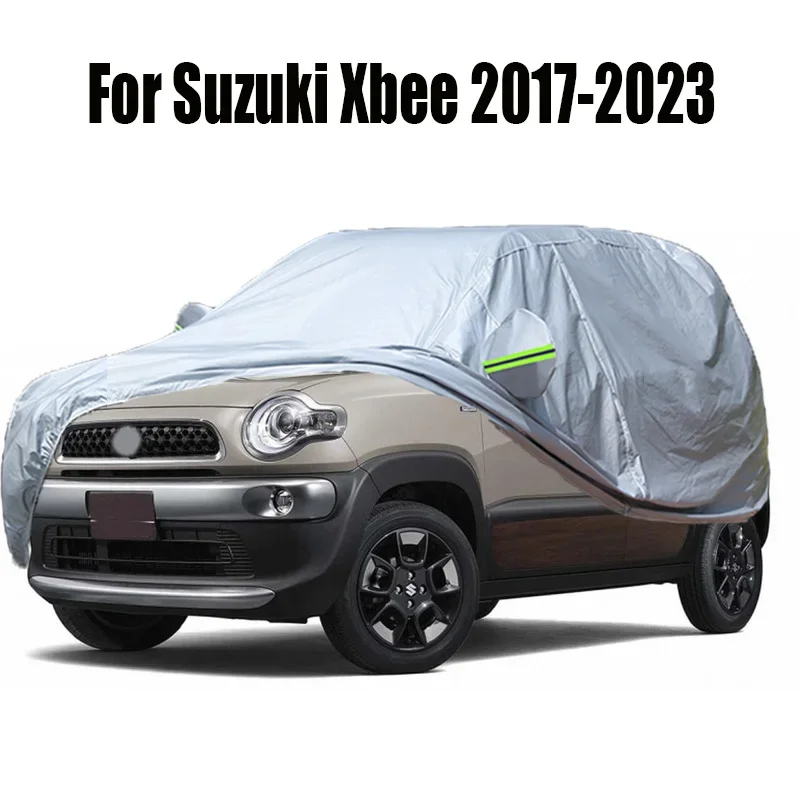 防水黒車カバースズキ-xbee-2017-2023-防風-uv-太陽雨雪氷傷耐性屋外自動車カバー