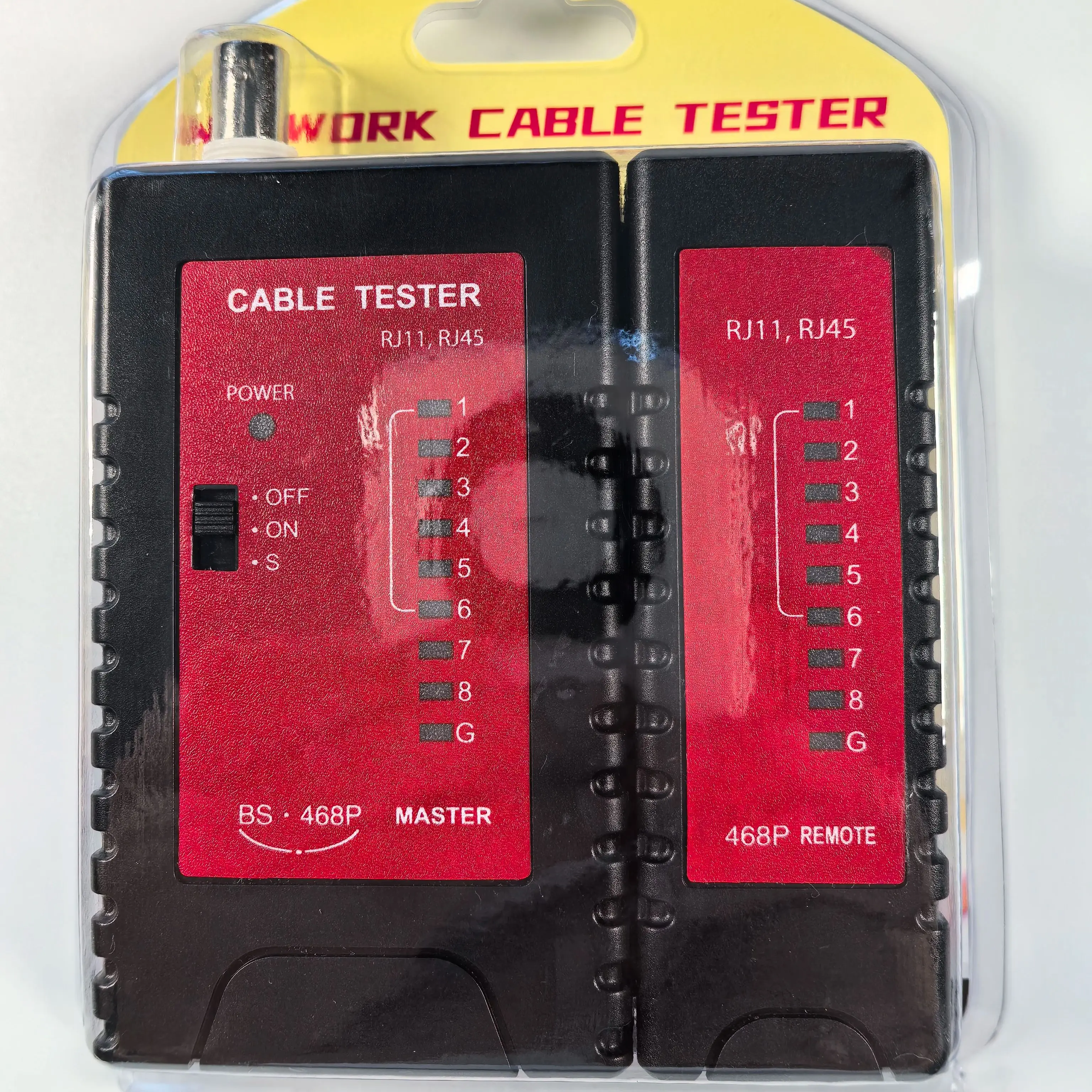 5Pcs High Performance RJ45/RJ11 Network Cable Tester for LAN Test and BNC Test