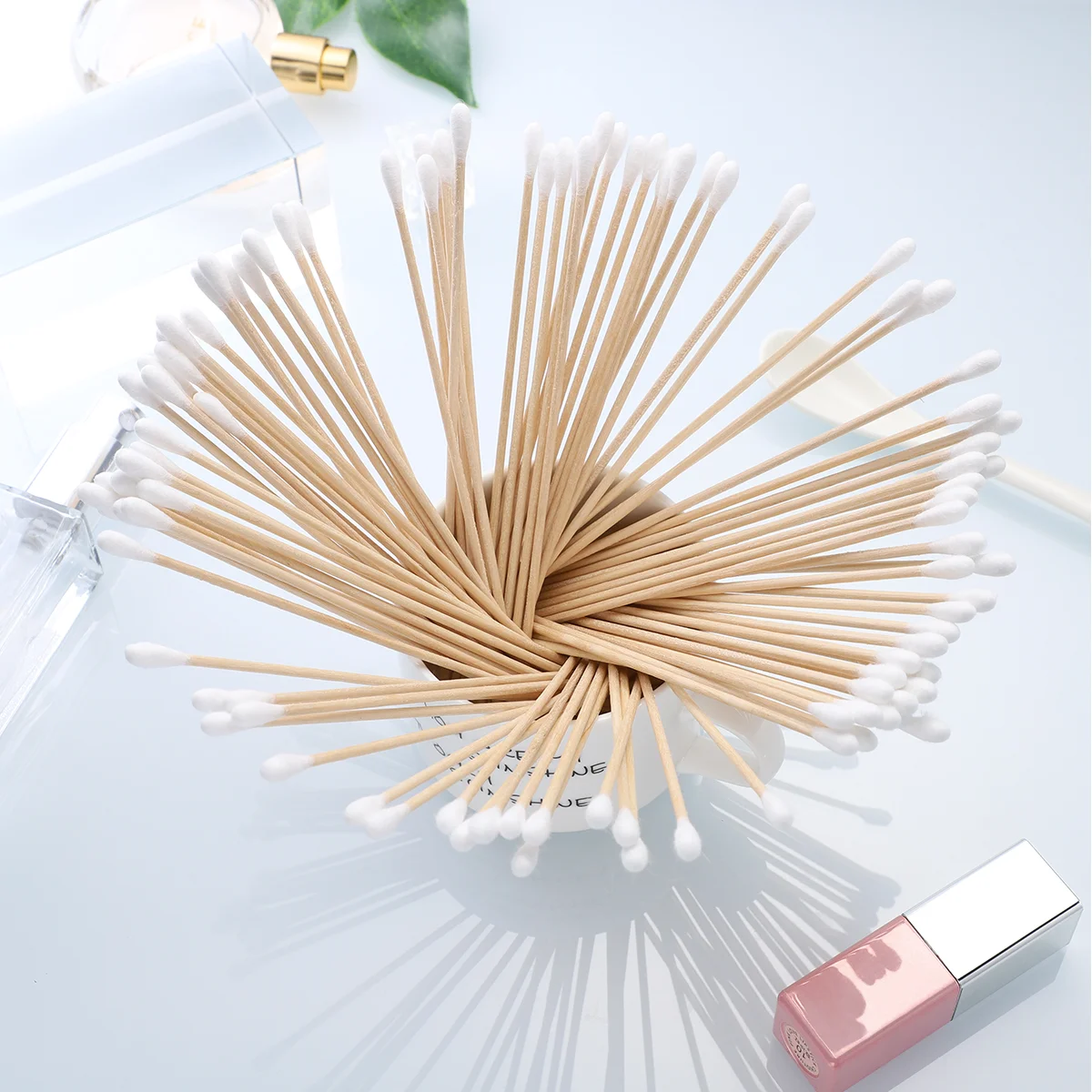 Pedicure Manicure Cotton Swabs Applicator Sticks Bamboo Wooden Medical