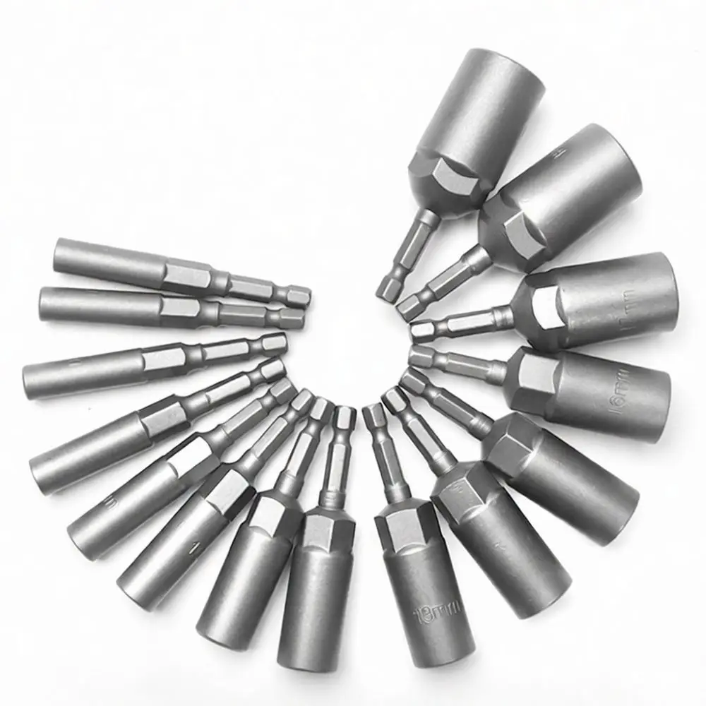 Deep Socket Adapter For Power Drill Impact Wrench Metric Hex Nut Driver Bits Chrome Vanadium Steel Repair Tool Set 5 5 19mm