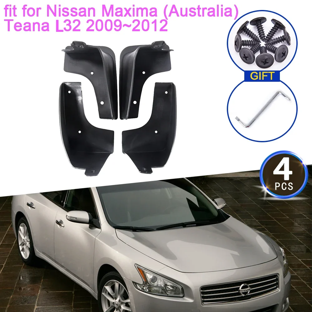 for Nissan Maxima L32 Teana 2009 2010 2011 2012 Mud Flaps Mudguards Splash Fender Guard Front Rear Wheels Car Stying Accessories