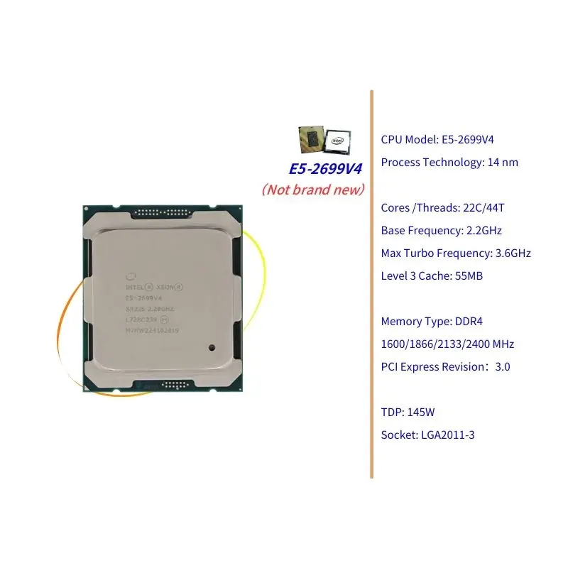 PANDL Desktop PC Combination Set Matx NVMe M2 WiFi6 Sata3.0 Xeon e5 2699 v4 Combo DDR4 16GB Ram 2699v4 X99 Motherboard Kit - Image 2