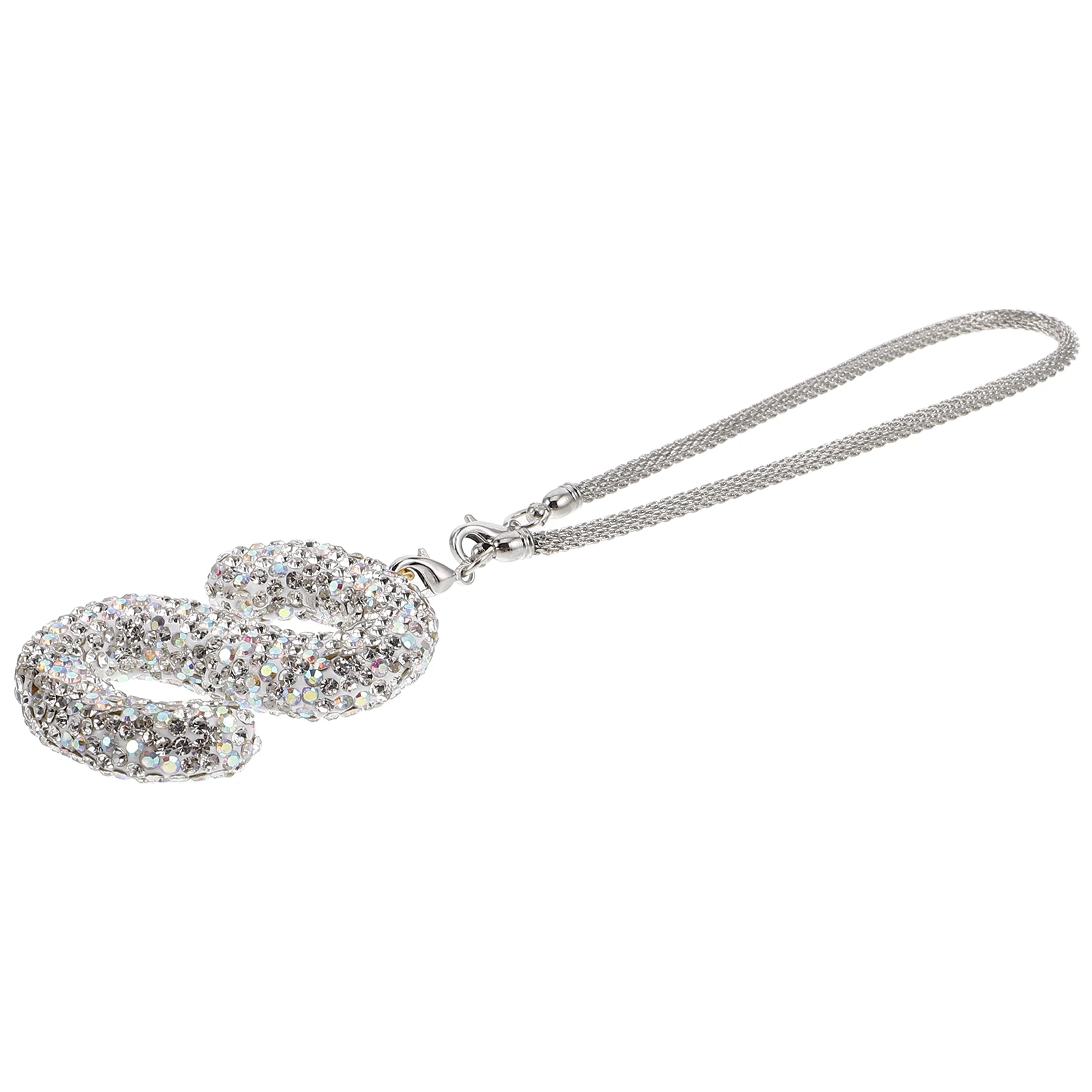 

S Letter Pendant Bling Rear View Mirror Accessories Crystal Hanging Ornament Charm Car Decor Elegant Sparkling Rhinestone Car