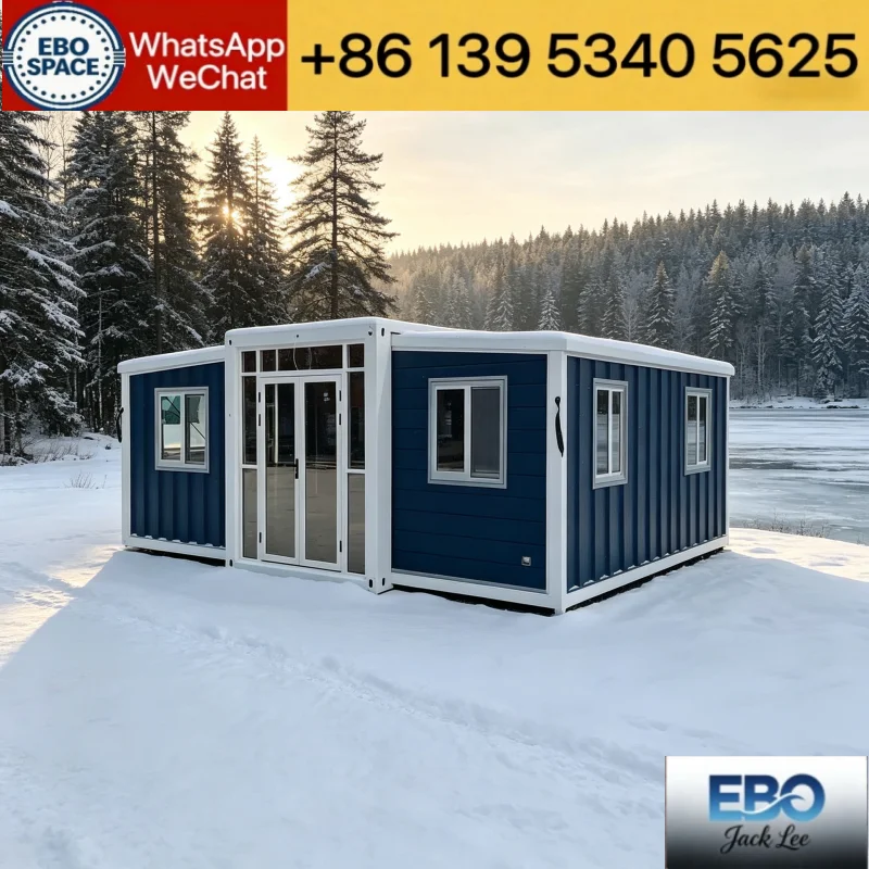 Custom Layout Modular Prefab House Waterproof Sound Insulation Small Villa Backyard Leisure Mobile Residence