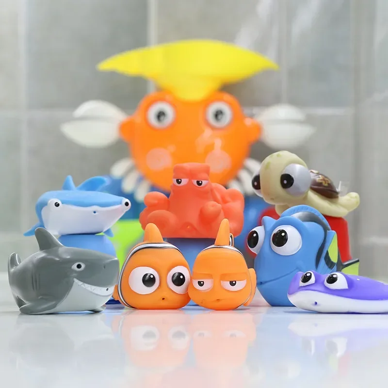 Clownfish Shark Devil Fish Nemo Dory Float Spraying Water Squeeze Sea Animals for Baby Kids Bathing Cute Toys Baby Baby Bath