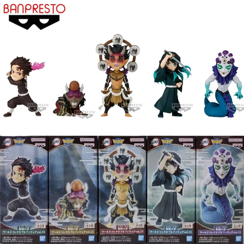 Banpresto Original WCF 13 Demon Slayer Anime Figure Tokitou Muichirou Kamado Tanjirou Hantengu Action Figure Toys For Kids Gifts