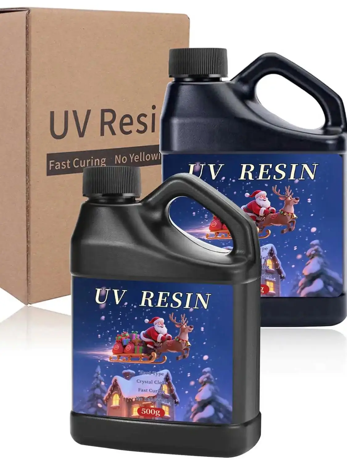 

100-1000g Christmas Transparent UV Resin Hard Type Ultraviolet Solar Fast Curing Epoxy Resin Glue For DIY Craft Jewelry Casting