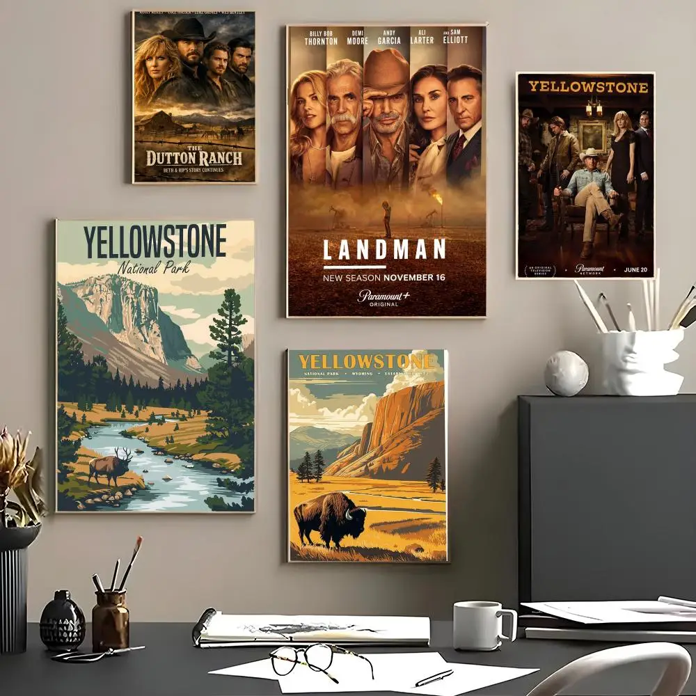 TV - Y-Yellowstones Poster Leinwand-Wandkunst-Poster für Schlafzimmer, Wohnzimmer, Heimdekoration