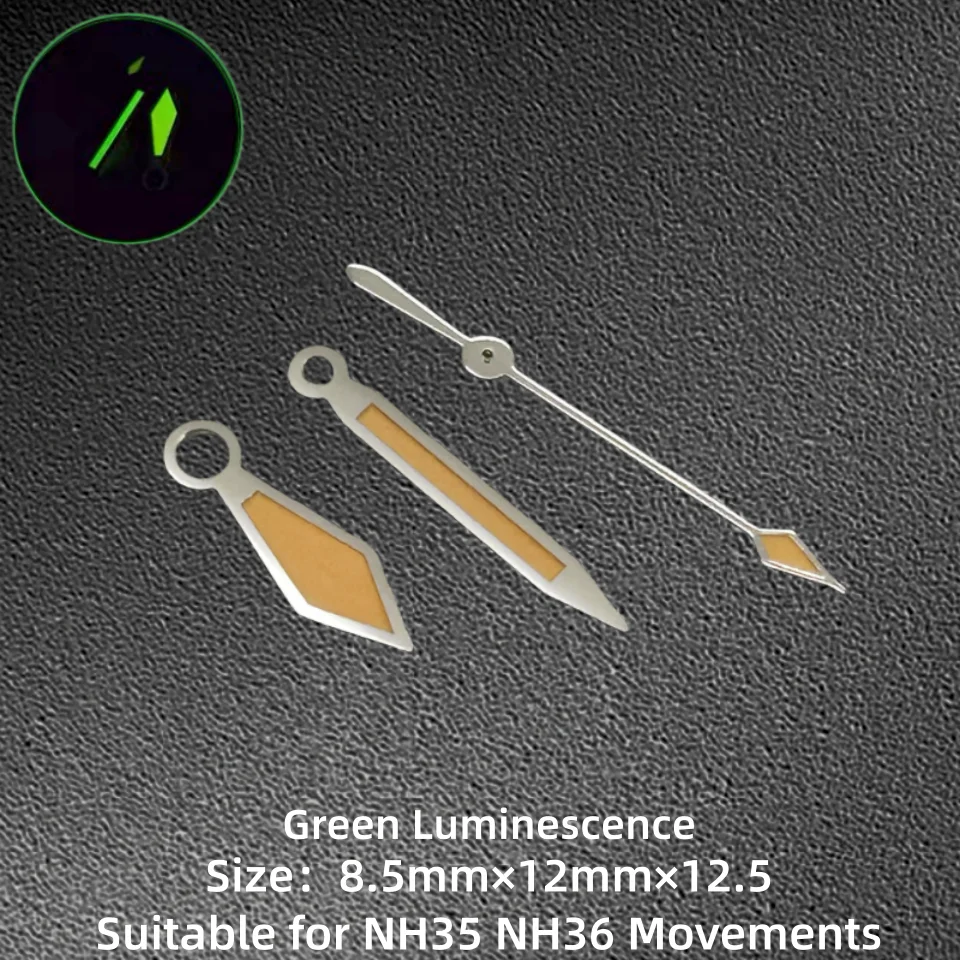 

Green Luminous Diving Modification Watch Hands Watch Accessories Suitable for Seiko NH35 NH36 Movement for IWC Watch Parts