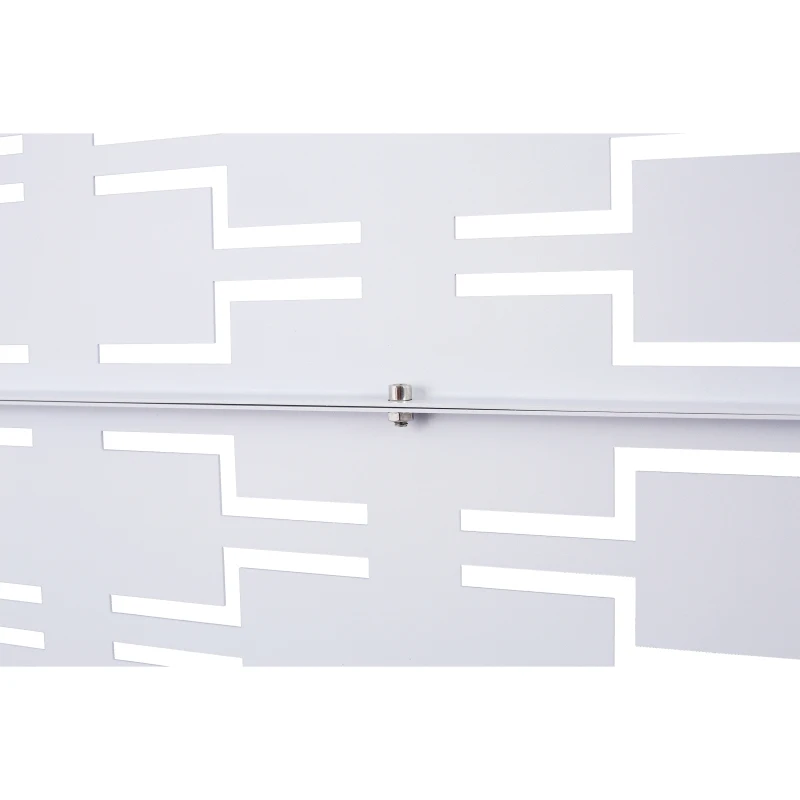 Outdoor & Indoor Privacy Screen Metal Privacy Screen 76" H×48" W, Freestanding Decorative Privacy Screen for Deck Balcony Patio, Privacy Fence Panels for Outside Lawn Garden PS112 WHITE view 8