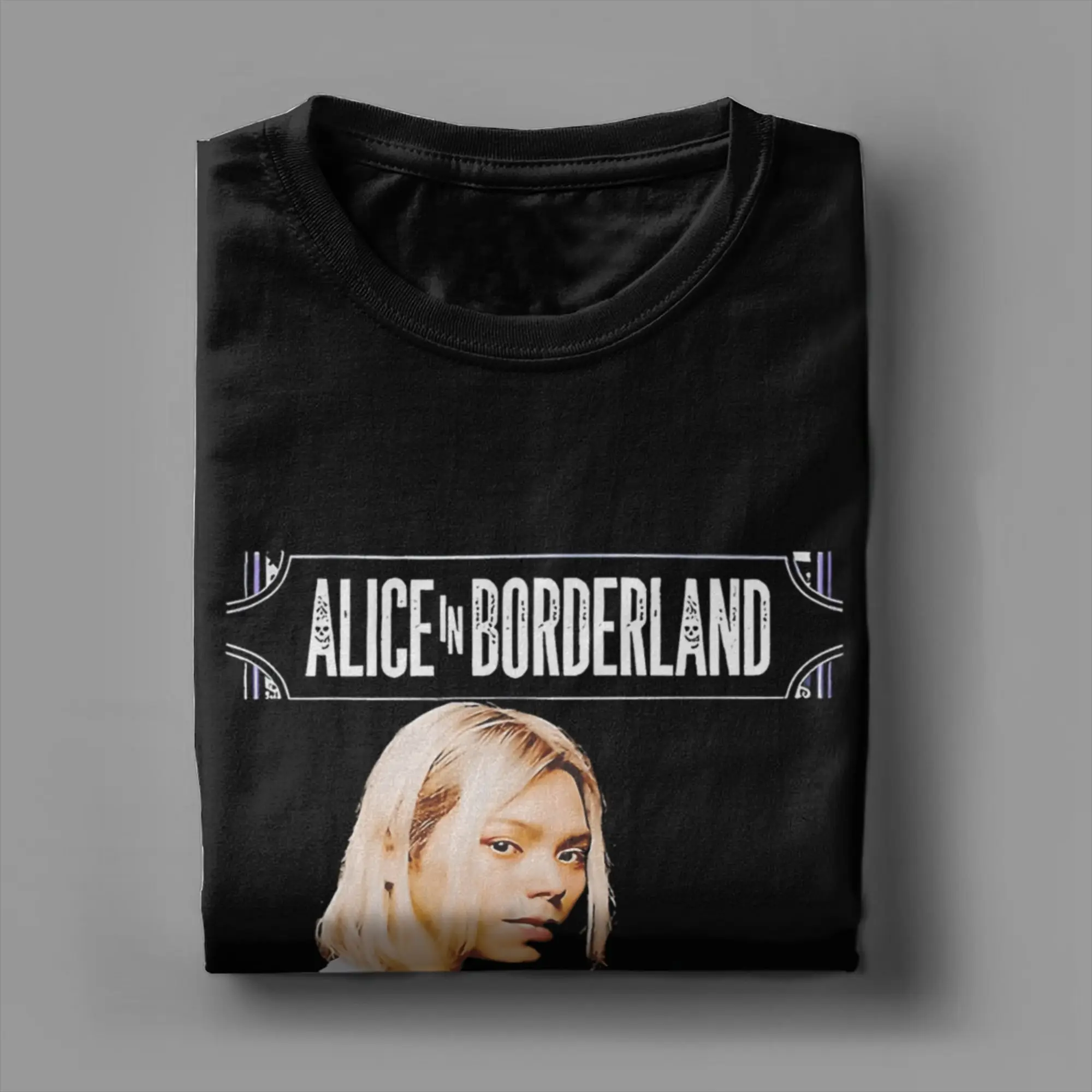 

Футболка из чистого хлопка Alice Borderlands Chishiya, мужская летняя уличная одежда, футболки с круглым вырезом, футболки для отдыха, дизайнерская одежда большого размера