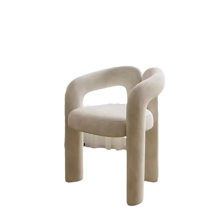 

Makeup Chair Cream Style Designer Modern Simple Backrest Bedroom Home Light Luxury Dresser Restaurant Stool Chair