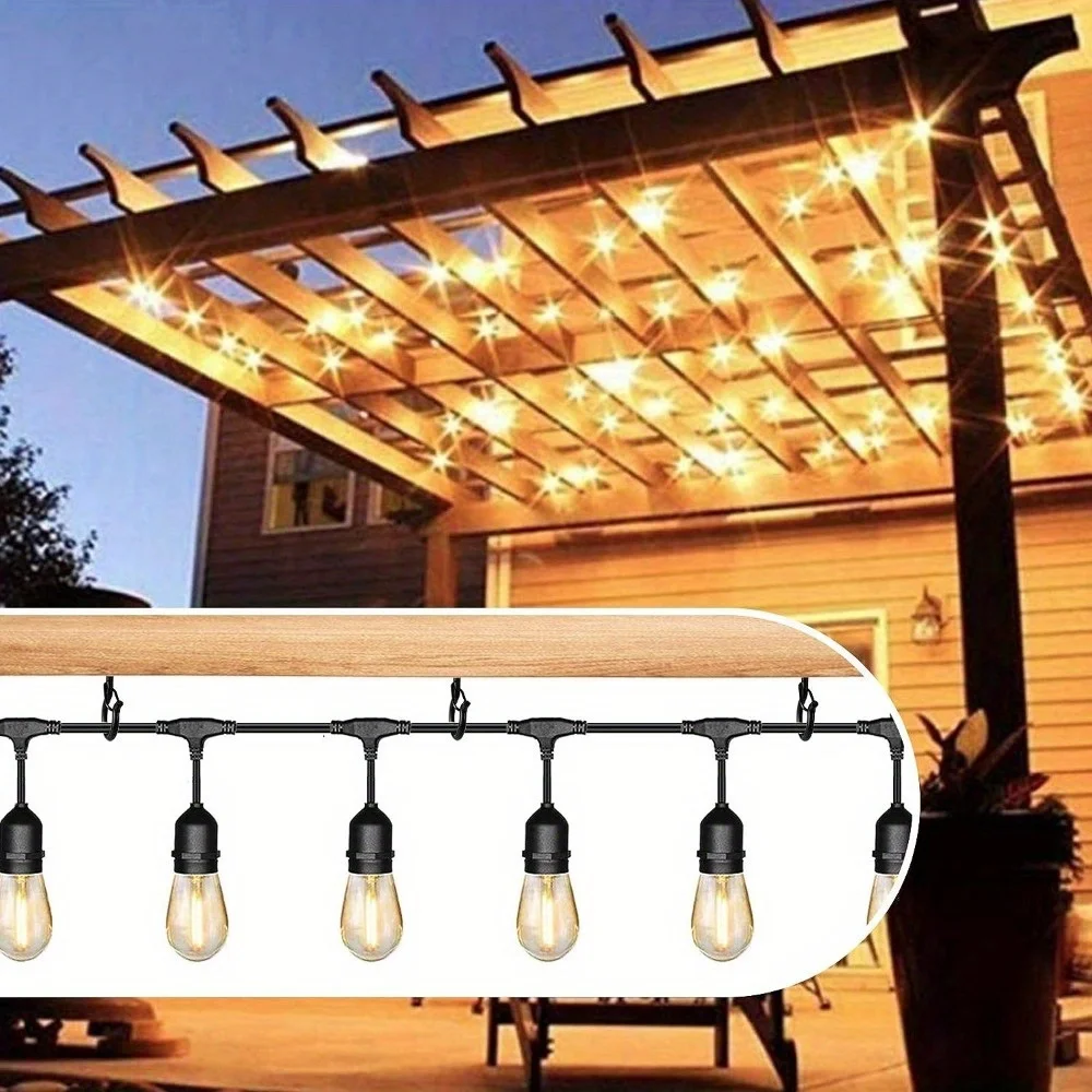 20 PCS Q-Hanger, Screw Hooks for Outdoor String Lights, Safety Buckle Design, Easy Release