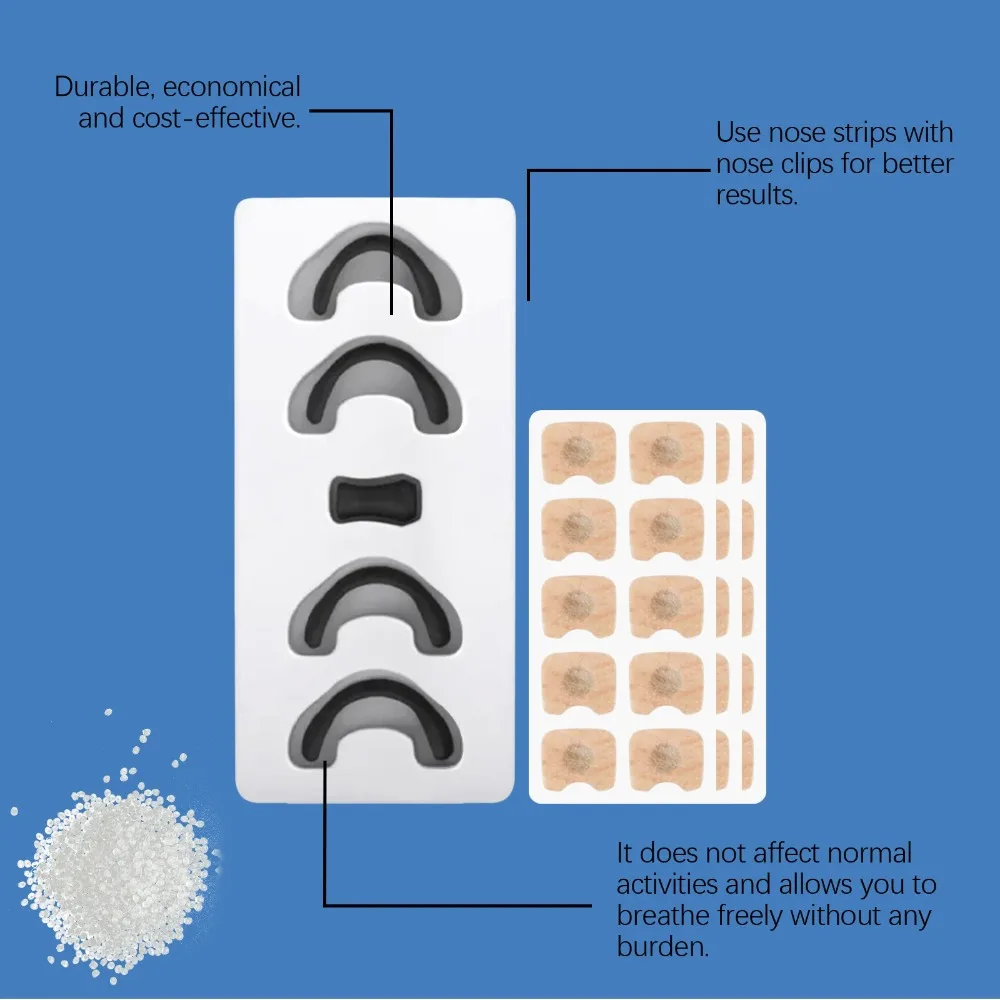 Skin Safe Nasal Breathing Strips, Gentle Nose Patches for Improved Nasal Airflow During Sleep & Workout