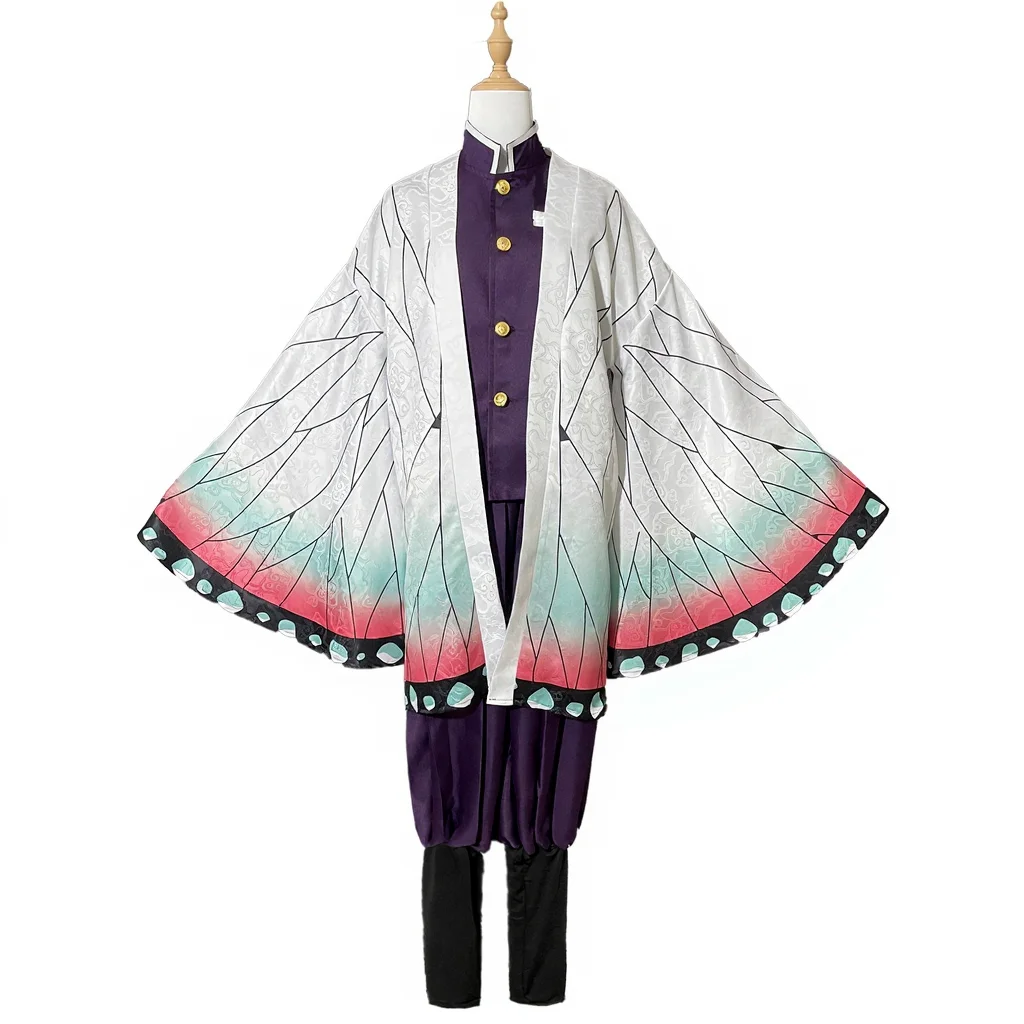 

Jacquard Concealed Pattern Cloak Kochou Shinobu Cosplay Anima Demon Slayer Costume Cosplay Fabric With Texture Jacquard Full Set