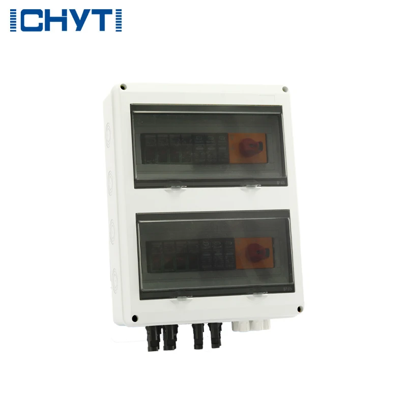 Solar System DC PV Combiner Box 4 Strings Input 2 Output IP65 Combiner Box with SPD and Fuse 1000V