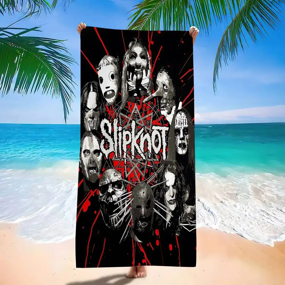 Band S-slipknot Music Microfiber Beach Towel Absorbent Quick Dry Soft Yoga Swimming Resort Mountain Climbing Towel