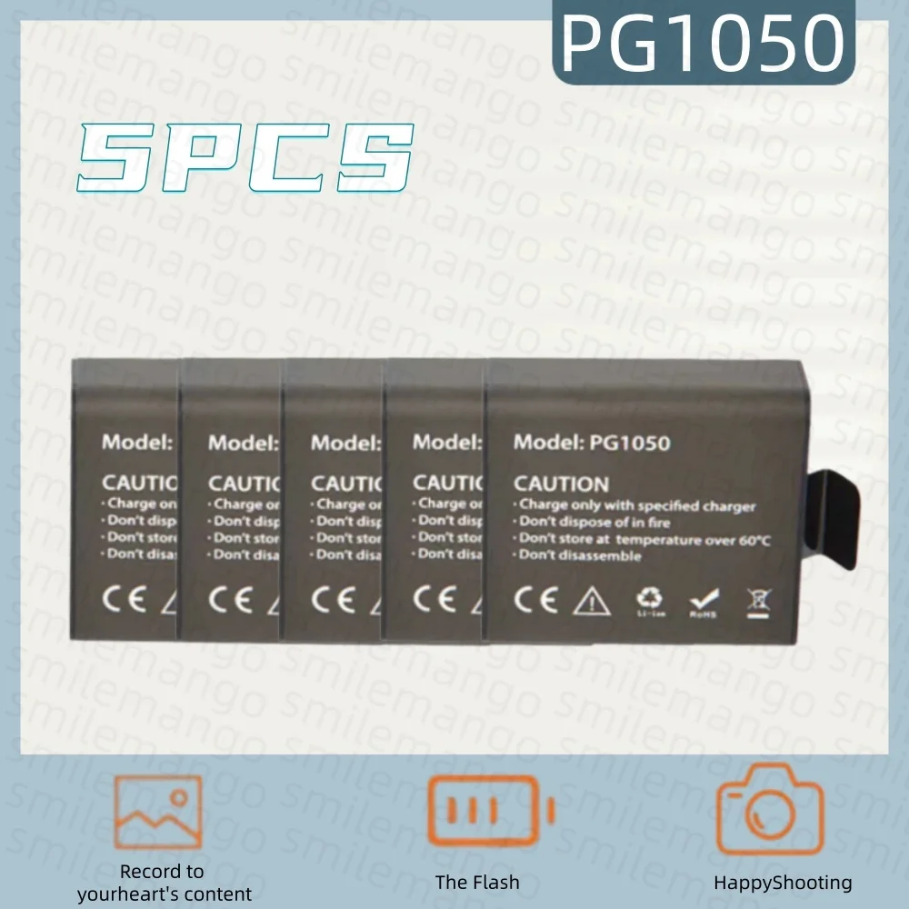 PG1050 mAh Rechargeable Action Camera Battery For SJCAM SJ4000 AIR EKEN H9R H8 AKASO Apexcam Vemont COOAU APEMAN