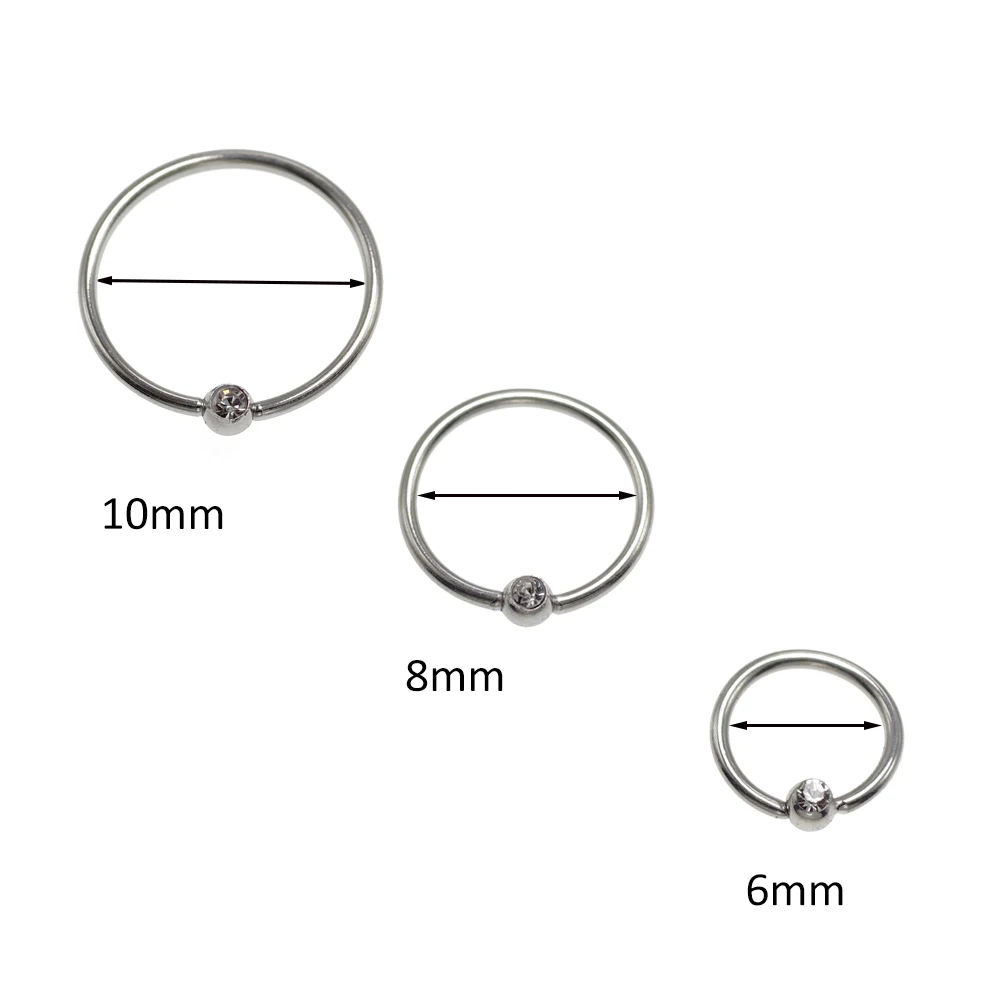 Nostril Piercing Septum Nose Rings Tragus Cartilage Helix Hoop Earring Surgical Steel Body Jewelry for Women Men 0.8mm 20Gauge