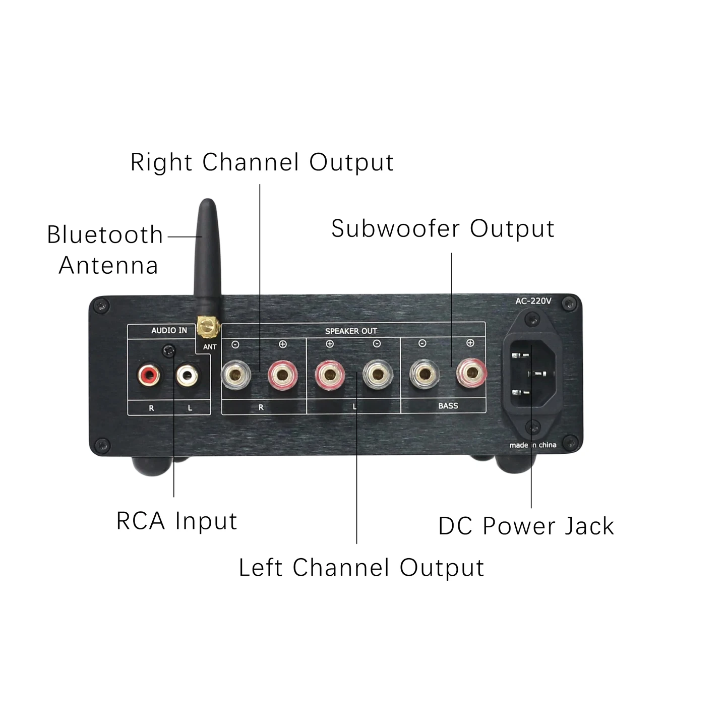 YJCO Leistungsverstärker 300Wx2+600W TPA3255 Bluetooth QCC3034 QCC3084 PCM5102 Decoder LLC Eingebautes LLC-Schaltnetzteil – Detail 7