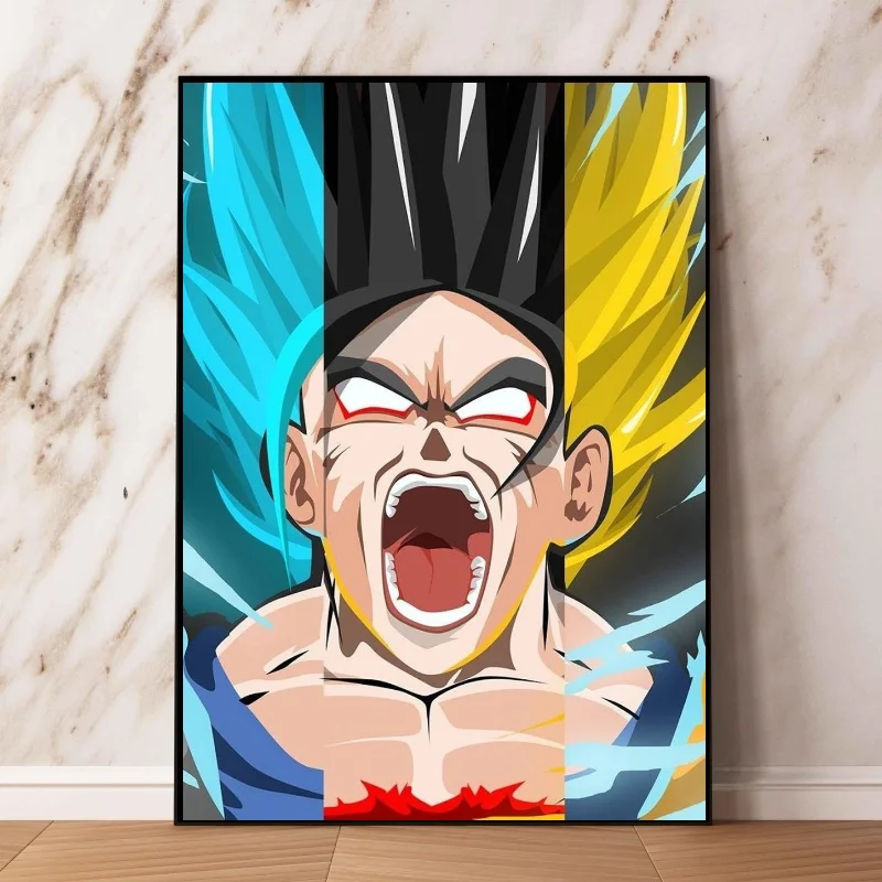 بانداي الياباني المحيط بالرسوم المتحركة الرجعية لشخصية دراجون جينشين جوكو جوهان فيغيتا لوحة فنية مطبوعة على القماش هدية للأطفال