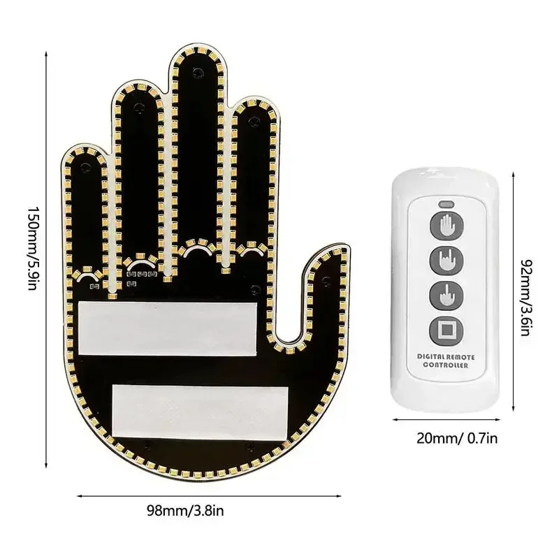 

Car Gesture Lights MultiFunction Warning AntiRearEnd Interactive Palm Light Safe LowVoltage InteriorExterior Decoration