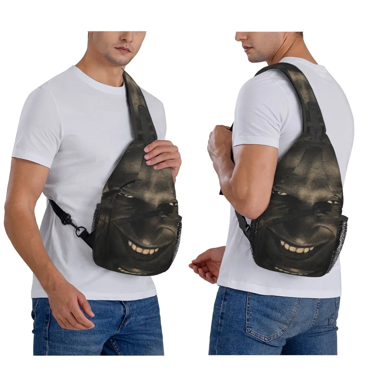 

Aphex Twin Electronic Music Artist Producer Chest Bag Men Sling Crossbody Backpack Chest Bag Travel Hiking Daypack Shoulder Bag