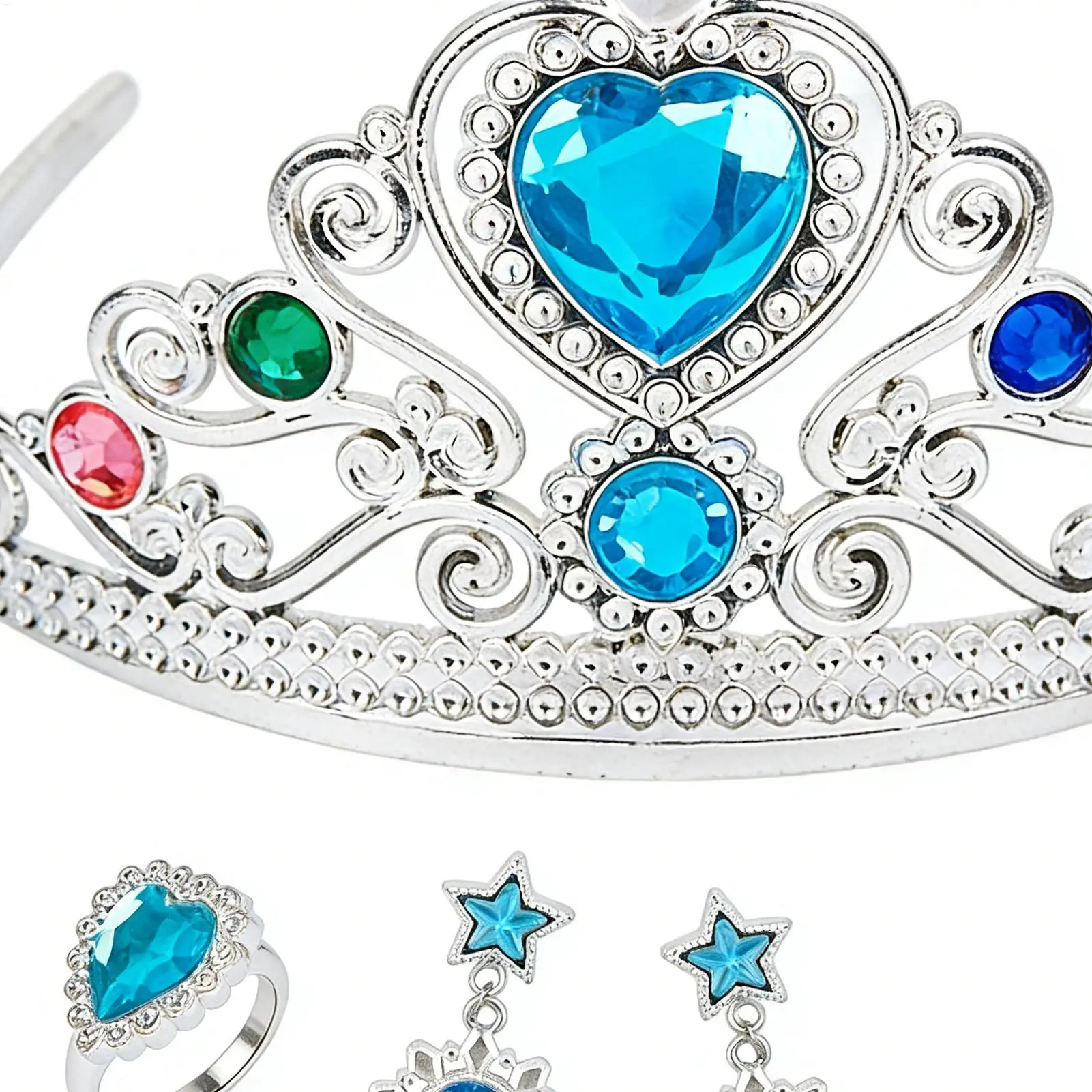 プリンセスドレスアップパーティーアクセサリー-5点セット-ロールプレイ用品-プリンセスドレスアップアクセサリー-遊び時間用-誕生日-ハロウィン用