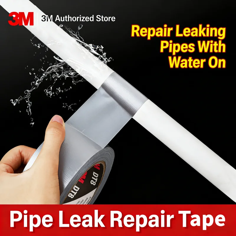 3M DT8 Strong Duty Duct Tape Waterproof and Leak Repair Pipeline Repair and Sealing Tape Traceless Single-sided High-Temperature