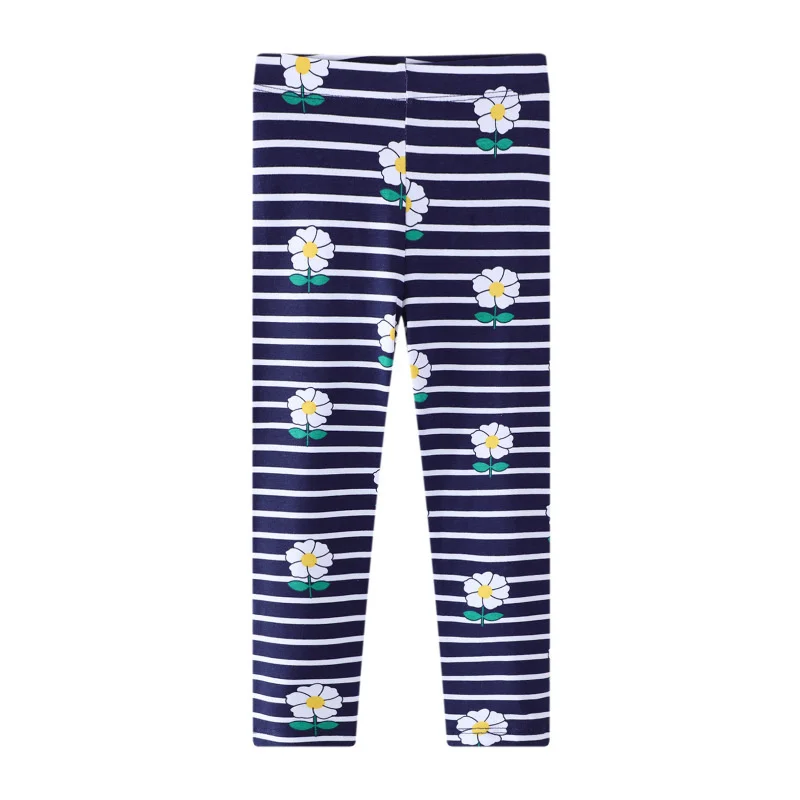 

Jumping Meters Flowers Striped Children's Pencil Pants Fashion Girls Leggings Autumn Baby Costume Toddler Kids Skinny Pants