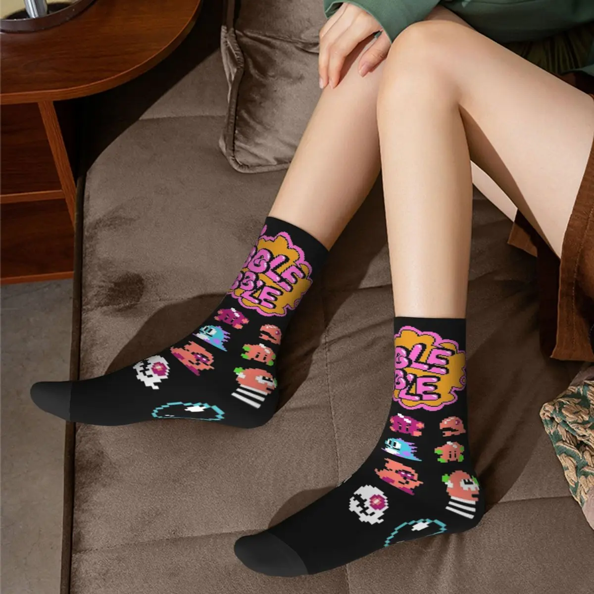 Bubble Bobble Socks Men Women Funny Happy Socks Crazy Spring Summer Autumn Winter Socks Gifts