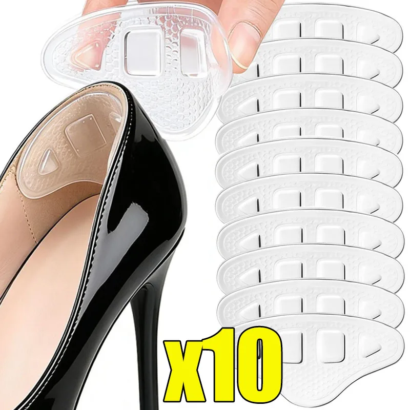 

Самоклеящиеся наклейки для обуви, предотвращающие износ, 2/10 шт., многоразовые, прозрачные, мягкие, моющиеся, с треугольными частицами, подушечки для обуви, аксессуары для обуви