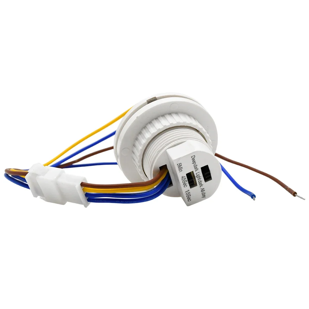 AC 85 -265V Adjustable Time Delay LED PIR Detector Infrared Motion Sensor Switch 15 Seconds 45 Seconds 5 Minutes Adjustable