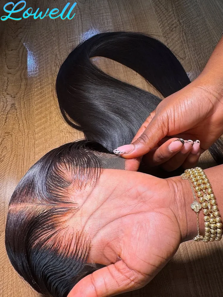 

30 40 дюймов 200% плотность Wear And Go Бесклеевые парики Прямые парики из натуральных волос 13x4 13X6 Влажные и волнистые HD кружевные фронтальные парики для женщин